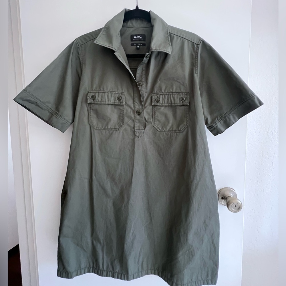 A.P.C. Selia A- Line Button-Up Dress